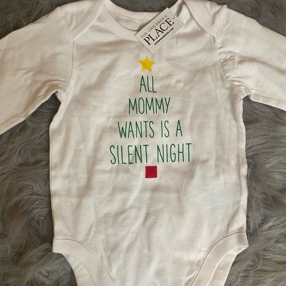 Children’s Place Baby Christmas Onesie - Picture 2 of 4